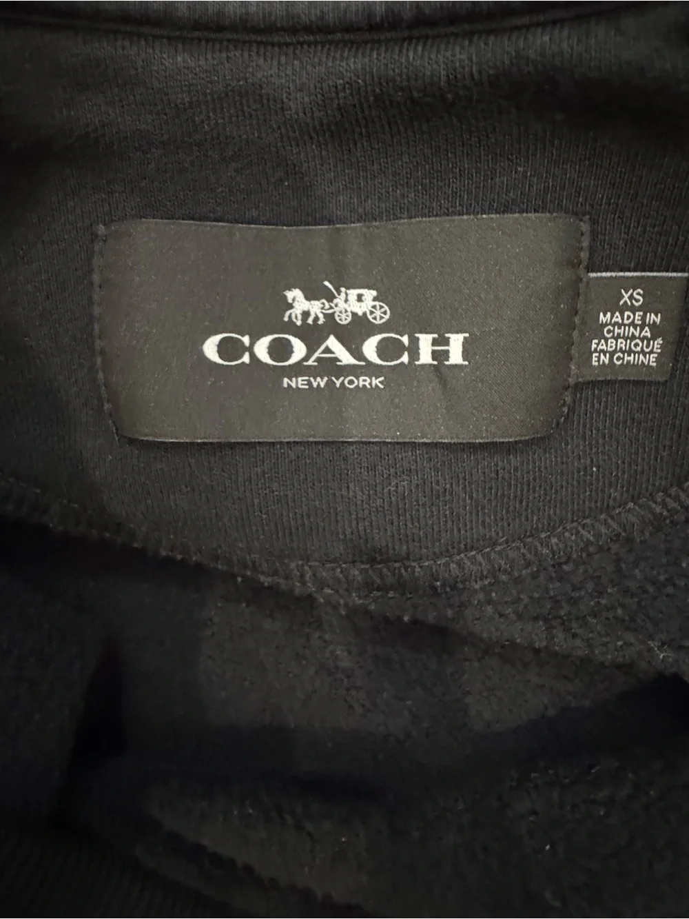 Coach Black Crewneck Sweatshirt with Multicolor Logo, Size: XSmall
